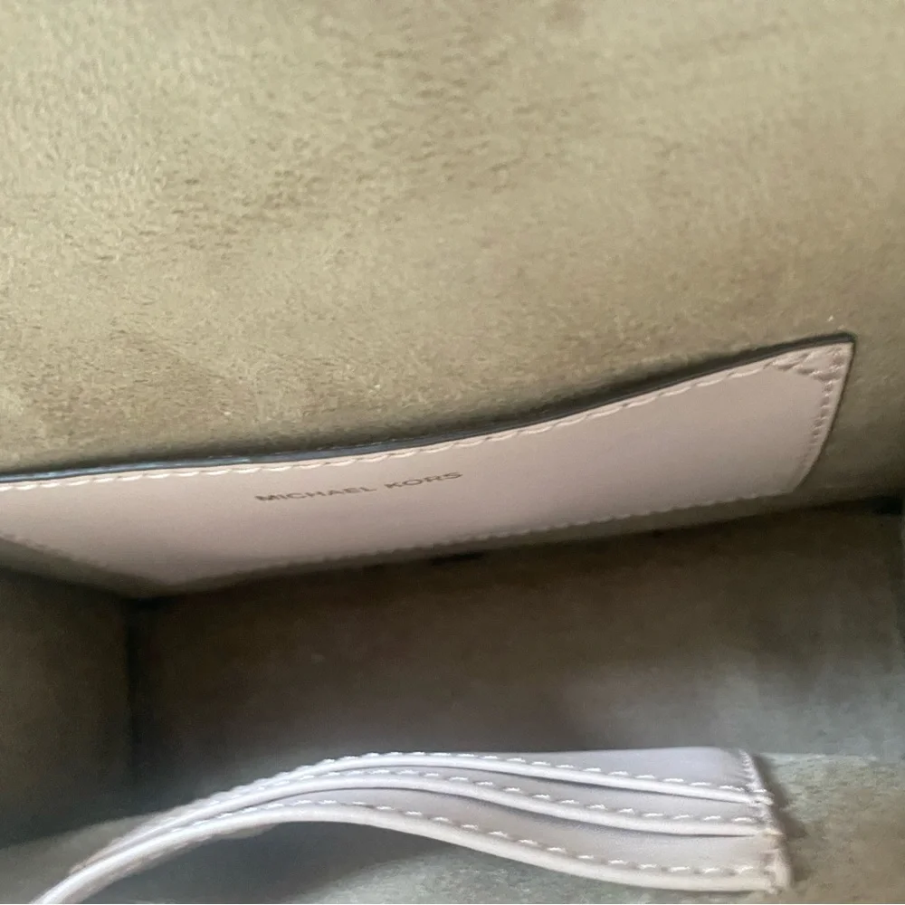 Michael Kors Greenwich Convertible Crossbody in Soft Pink Saffiano Leather